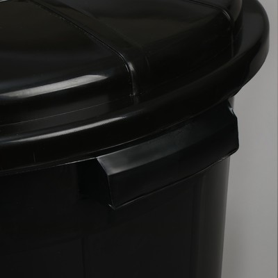 Бак хозяйственно - бытовой, 50 л, полипропилен, с крышкой, чёрный