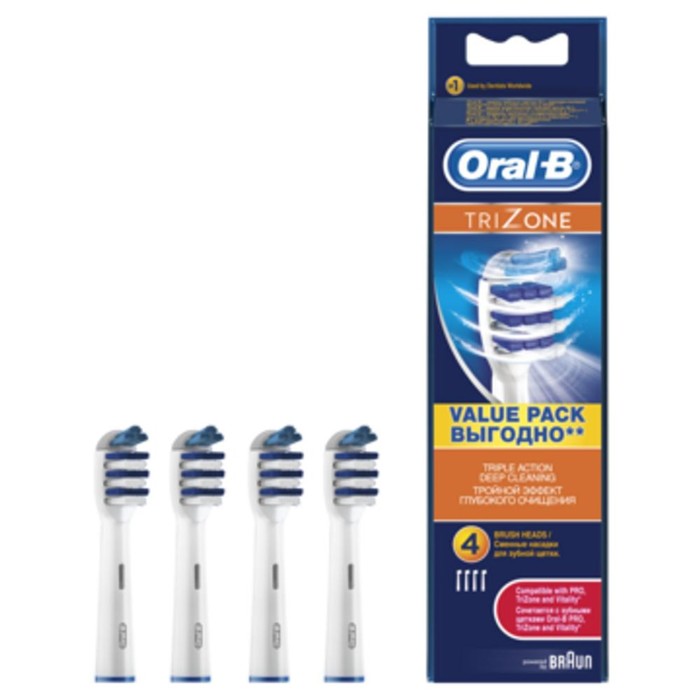 Насадка Oral-B EB30, для зубной щетки Trizone, 4 шт - Фото 1
