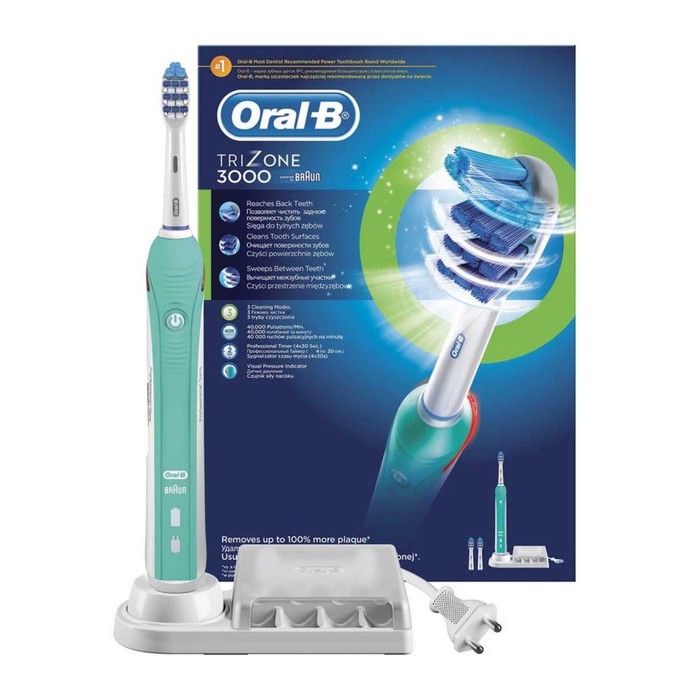 Электрическая зубная щетка Oral-B Trizone 3000/D20.535.3, вращательная, 8800 об/мин - Фото 1
