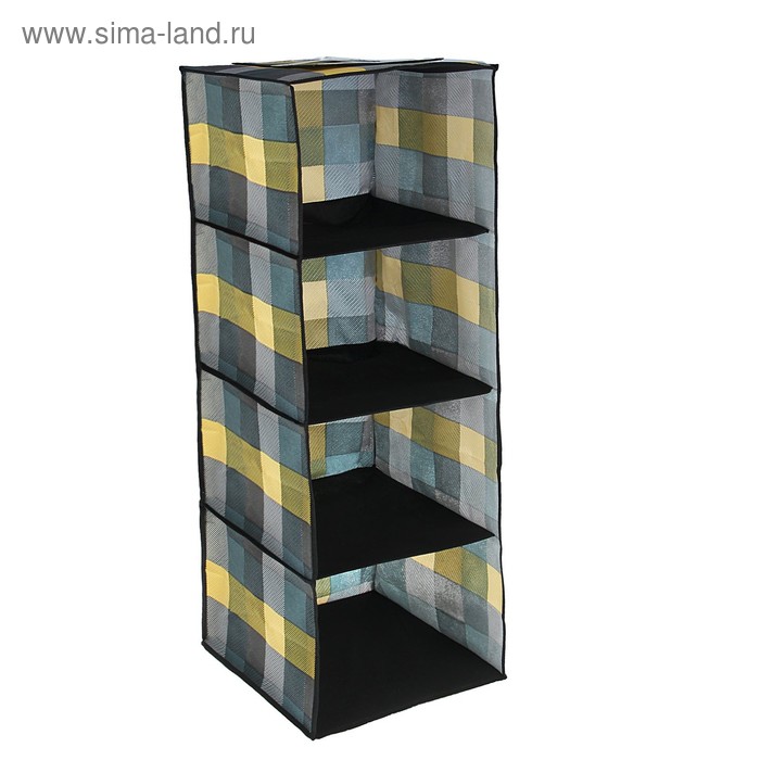 Кофр подвесной «Клетка», 4 отделения, цвет зелёный - Фото 1