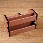 Органайзер 5 секций, 1 выдвижной ящик, серия Ясень шимо темный с кантом темным, 14×21 см - Фото 7