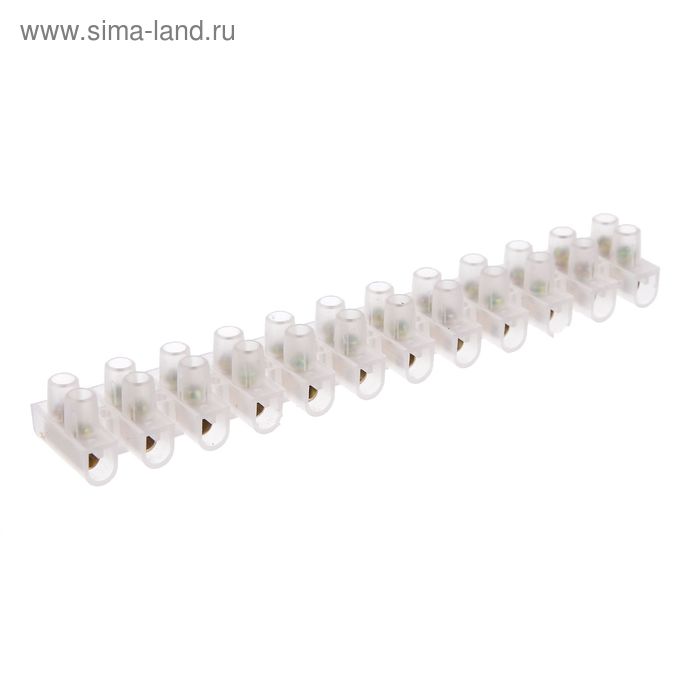 Зажим винтовой TDM ЗВИ-10, 1.5-6 мм2, 12 пар, полипропилен, белый, SQ0510-0042 - Фото 1