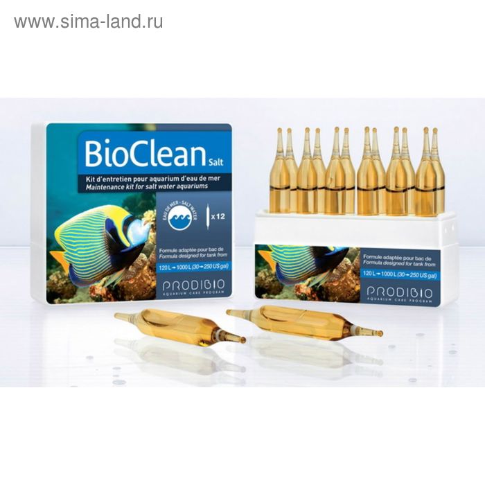 Набор препаратов для морской воды BIO CLEAN salt water  (BIO DIGEST+ BIOPTIM) (12шт) - Фото 1