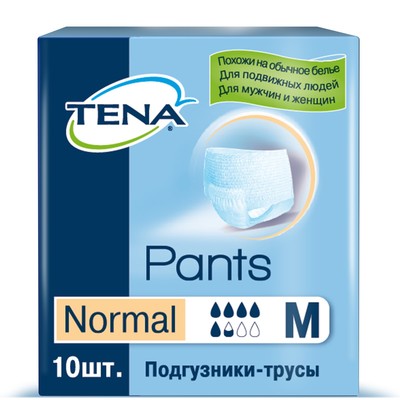Подгузники-трусы Tena Pants Normal, размер M (80-100 см), 10 шт.