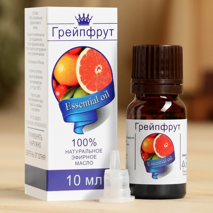 Эфирное масло «Грейпфрут», флакон-капельница, аннотация, 10 мл - Фото 1