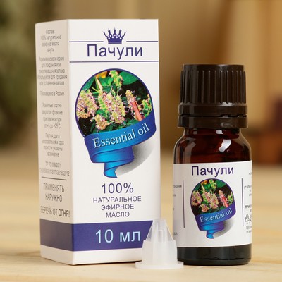 Эфирное масло «Пачули», флакон-капельница, аннотация, 10 мл