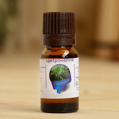 Эфирное масло «Цитронелла», флакон-капельница, аннотация, репеллент 10 мл