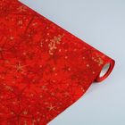 Бумага упаковочная крафт "Звездное небо", корчневый-красный-золотой, 0.5 х 10 м - Фото 1