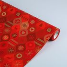 Бумага упаковочная крафт "Фонарики", красный-коричневый, 0.5 х 10 м - Фото 1