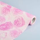 Бумага упаковочная крафт "Розы любви", белый-розовый, 0.5 х 10 м - Фото 1