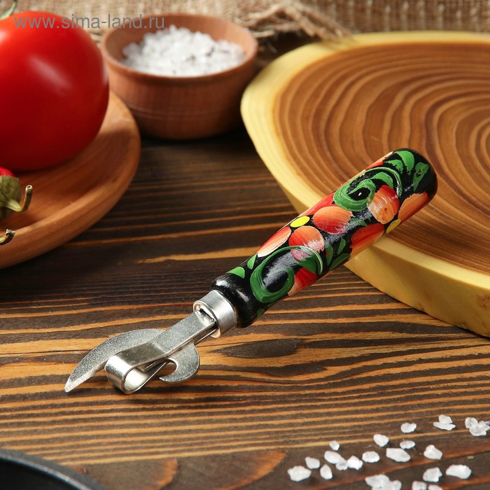 Нож консервный Хохлома сварная 160мм,  сталь твердая коррозионностойкая - Фото 1