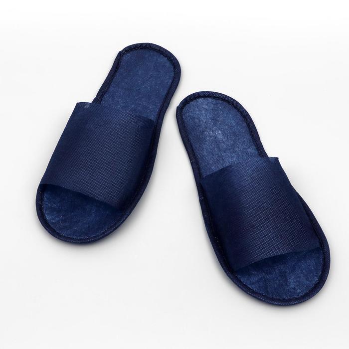 Тапочки одноразовые, "Эконом ПВХ", антискользящие, подошва 3 мм, синие - фото 1884761862