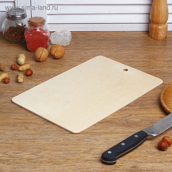 Доска разделочная и сервировочная эконом 30х18 см, березовая фанера 6мм - Фото 1