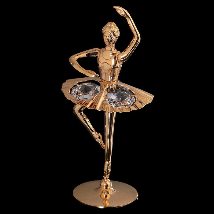 Сувенир «Балерина с поднятой рукой», 6х6х11 см, с кристаллами - Фото 1