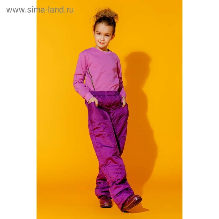 Брюки для девочки, рост 110 см, цвет фиолетовый БД-7/30 - Фото 1