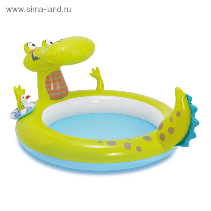 Бассейн надувной "Крокодил", с распылителем, 198х160х91 см, от 2 лет 57431NP INTEX - Фото 1