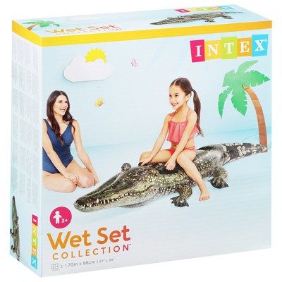 Игрушка для плавания INTEX «Аллигатор» 57551NP, 170×86 см, от 3 лет