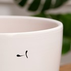 Горшок для цветов «Одуванчик», 5 л, d=23 см, h=21 см, керамический, с поддоном, белый - Фото 3