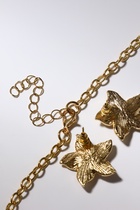 Набор 2 предмета: серьги, колье «Цветы», цвет молочный в золоте, 45 см - Фото 3