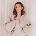 Набор 2 предмета: серьги, колье «Цветы», цвет молочный в золоте, 45 см - Фото 6