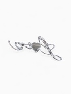 Брошь Love, чёрно-белая в серебре - Фото 3