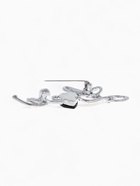 Брошь Love, чёрно-белая в серебре - Фото 4