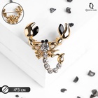 Брошь «Скорпион», белая в золоте - Фото 10