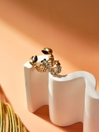 Брошь «Скорпион», белая в золоте - Фото 3