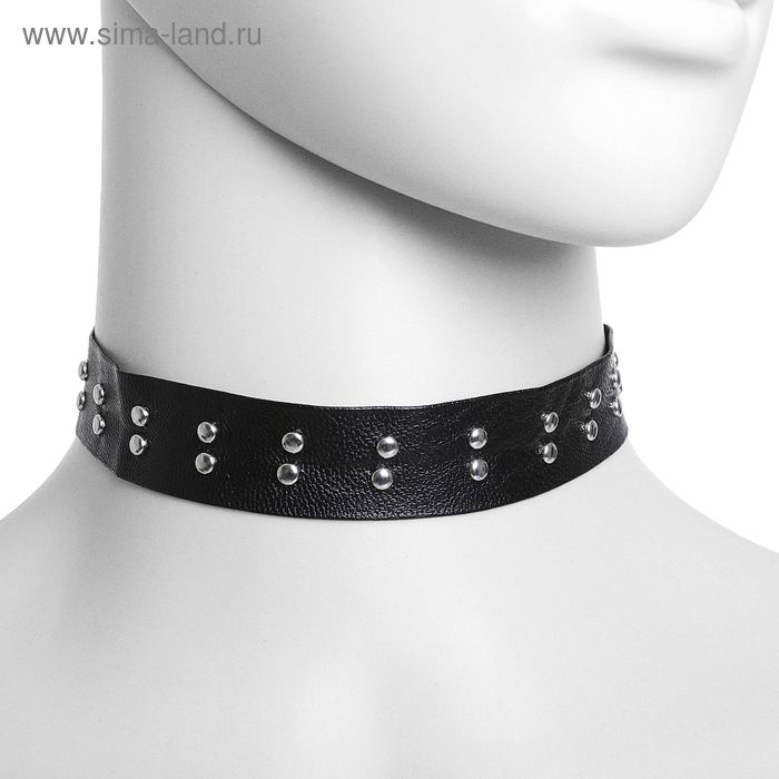 Чокер «Александрия» байкер, широкий, цвет черный - Фото 1