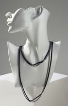 Бусы «Трансформер» 2 нити (несколько способов носки), цвет сине-серебряный, 118 см - Фото 3