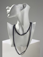 Бусы «Трансформер» 2 нити (несколько способов носки), цвет сине-серебряный, 118 см - фото 23506470