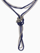 Бусы «Трансформер» 2 нити (несколько способов носки), цвет сине-серебряный, 118 см 1698315