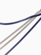 Бусы «Трансформер» 2 нити (несколько способов носки), цвет сине-серебряный, 118 см - Фото 8