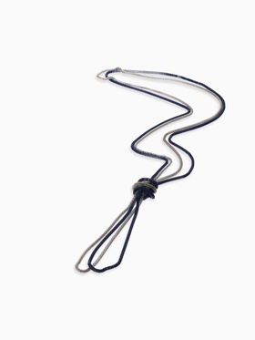 Бусы «Трансформер» 2 нити (несколько способов носки), цвет сине-серебряный, 118 см