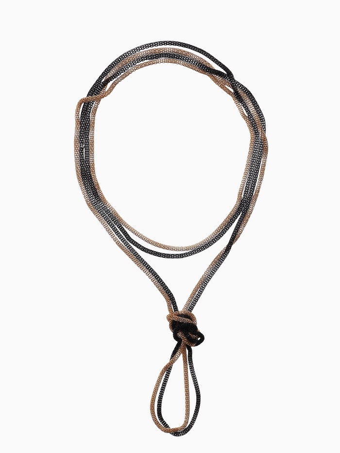 Бусы 2 нити «Трансформер» (несколько способов носки), цвет чёрно-золотой, 118 см - Фото 1