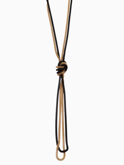 Бусы 2 нити «Трансформер» (несколько способов носки), цвет чёрно-золотой, 118 см