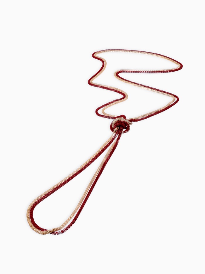 Бусы «Трансформер» 2 нити (несколько способов носки), цвет красно-золотой, 118 см - Фото 1