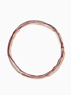 Бусы «Трансформер» 2 нити (несколько способов носки), цвет красно-золотой, 118 см - Фото 7