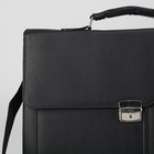 Портфель деловой на клапане, 3 отдела, наружный карман, длинный ремень, цвет чёрный - Фото 4
