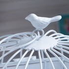 Фигурка металл «Клетка декоративная. Бабочки», подставка, 23×40 см, белая - Фото 3