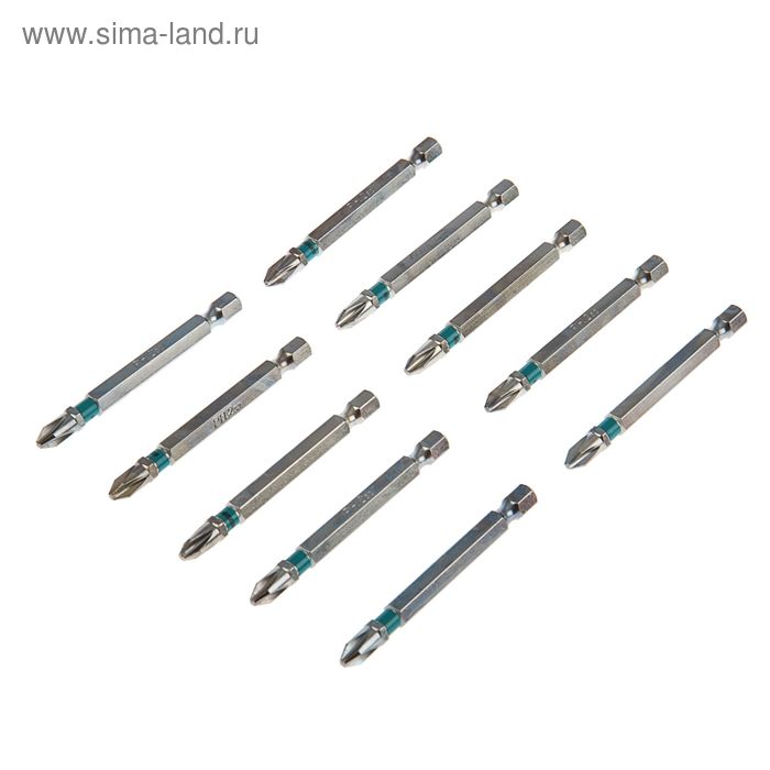 Набор бит GROSS 11378, PH2 х 70 мм, сталь S2, 10 шт. - Фото 1