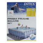 Бассейн каркасный, квадратный Prism Frame Set, 427 х 107 см, фильтр-насос, лестница, тент, подстилка, 28764NP INTEX - Фото 2