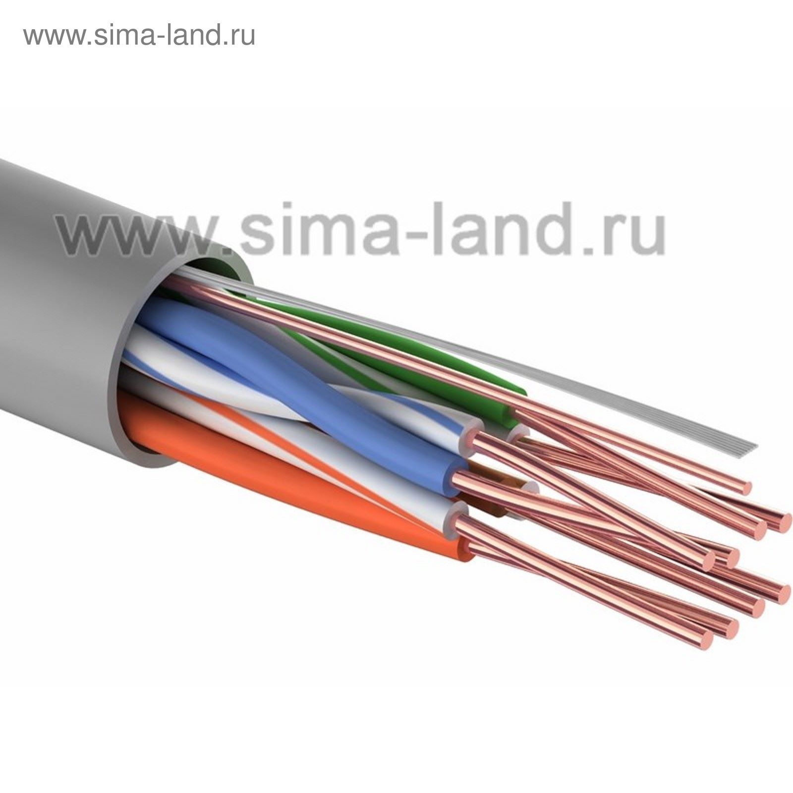 Кабель PROCONNECT, UTP, бухта 305 м, 4 пары, 24 AWG, CCA, CAT5e, серый ...
