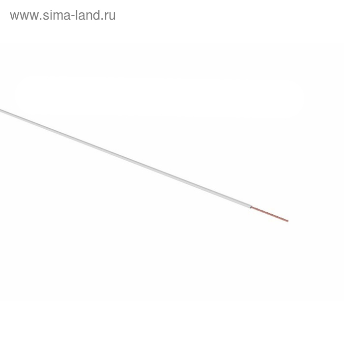 Провод REXANT ПГВА, 1 х 0,75мм², 100 м, белый, 01-6501 - Фото 1