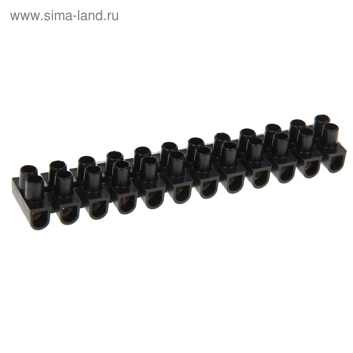 Зажим винтовой TDM ЗВИ-15, 1.5-6 мм2, 12 пар, полипропилен, черный, SQ0510-0034 - Фото 1