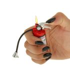 Зажигалка газовая "Огнетушитель", с фонариком, пьезо, 8 см - Фото 2