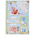 Свидетельство о рождении мальчика "Самолет" - Фото 1