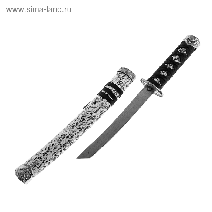 Сувенирное оружие «Катана», серые ножны под змеиную кожу, 47 см - Фото 1