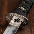 Сувенирное оружие «Катана»,  чёрные ножны с узорами в виде дракона, 47 см - фото 8641590