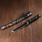 Сувенирное оружие «Катана»,  чёрные ножны с узорами в виде дракона, 47 см - фото 8641587